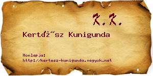 Kertész Kunigunda névjegykártya